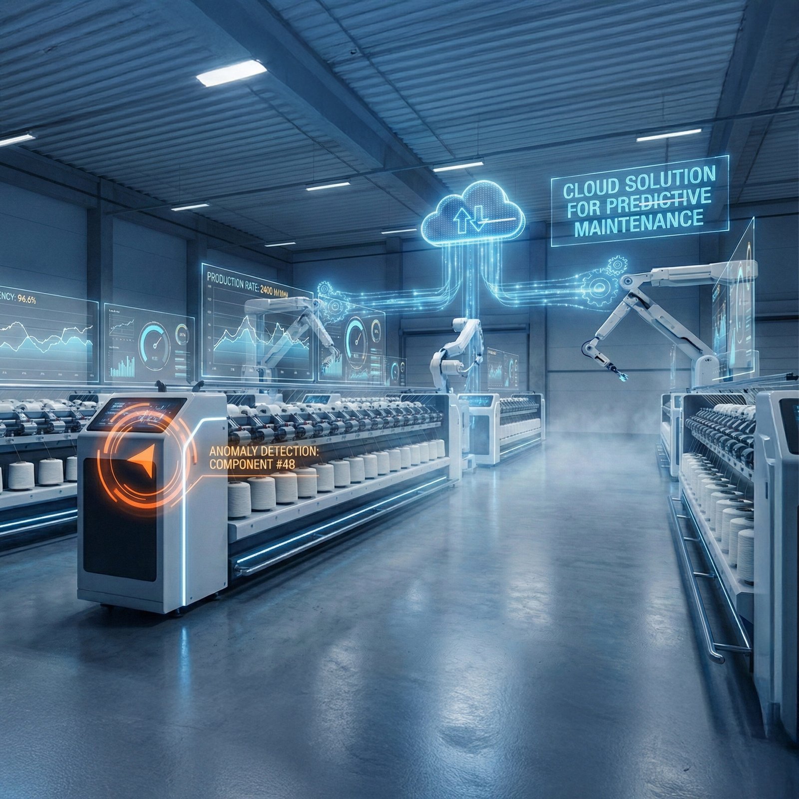 Cloud-basierte prädiktive Wartung & Anomalieerkennung in der Textilproduktion